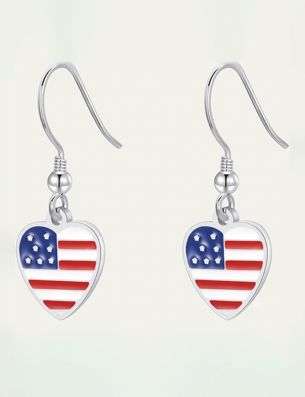 Flag Cross Pendant Hook Earrings — earrings
