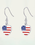 Flag Cross Pendant Hook Earrings — earrings