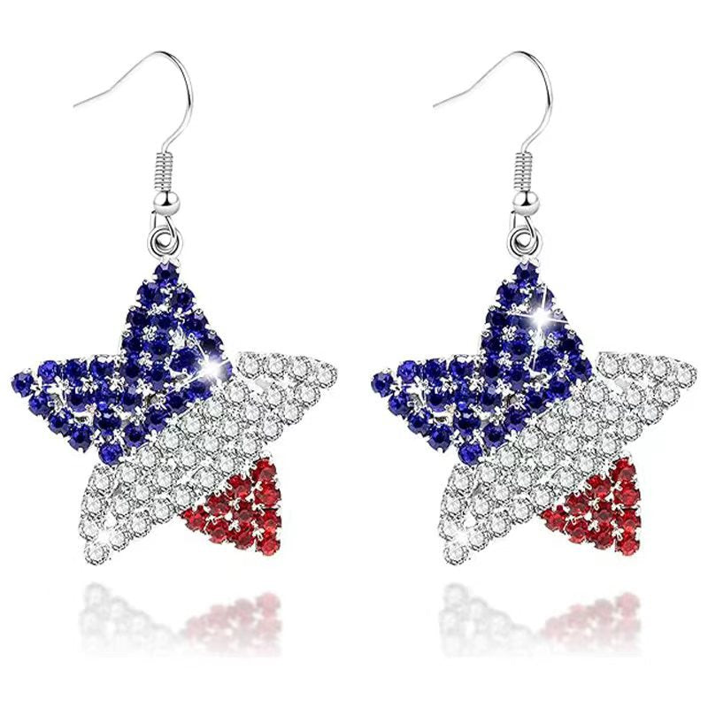 Star Pendant Hook Earrings — earrings, view 2