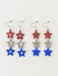 Star Pendant Flag Dangle Earrings — earrings