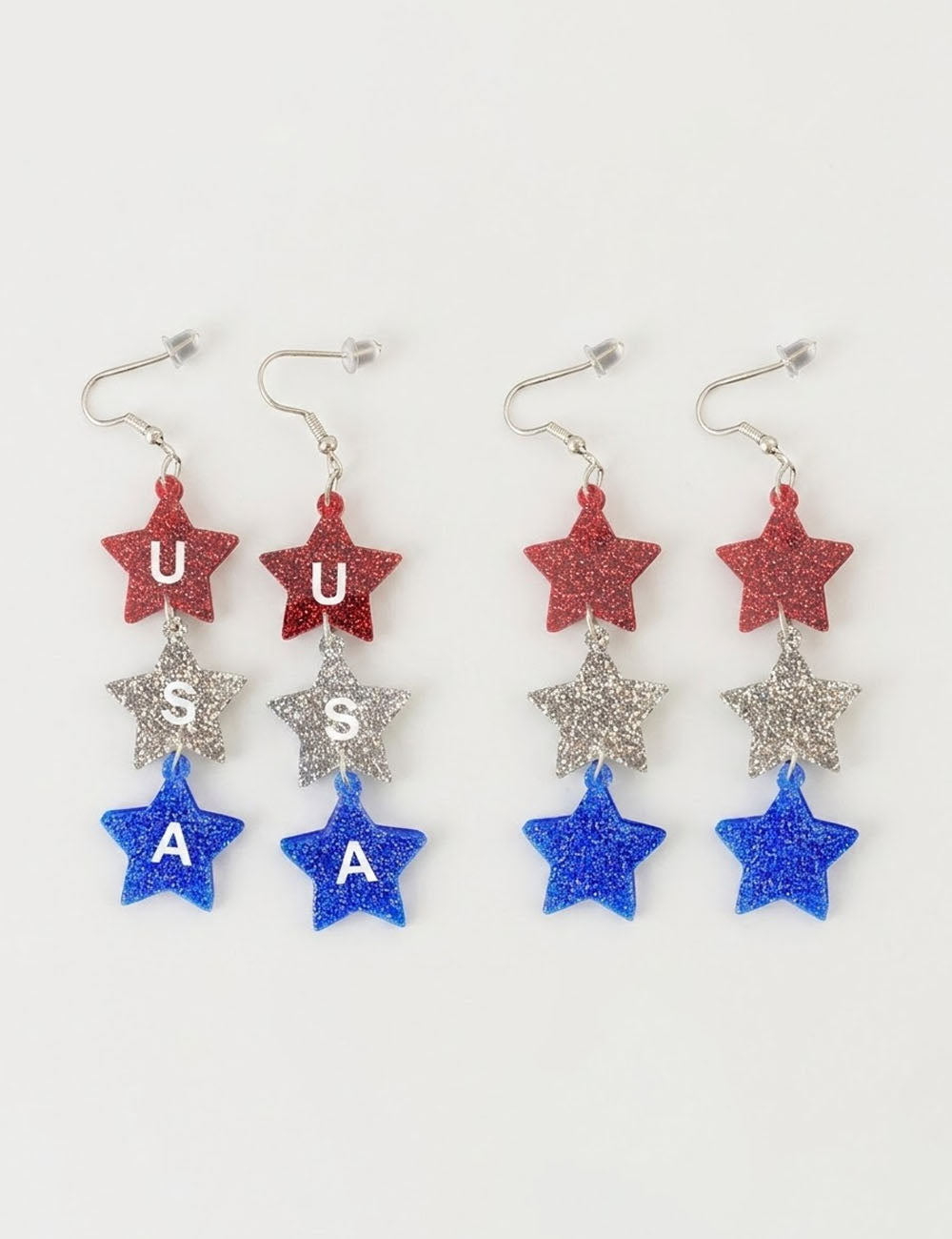 Star Pendant Flag Dangle Earrings — earrings