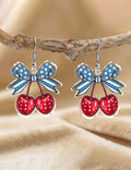 Flag Cherry Pendant Hook Earrings — earrings