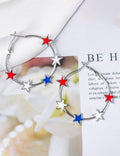 Flag Star Shape Hoop Earrings — earrings