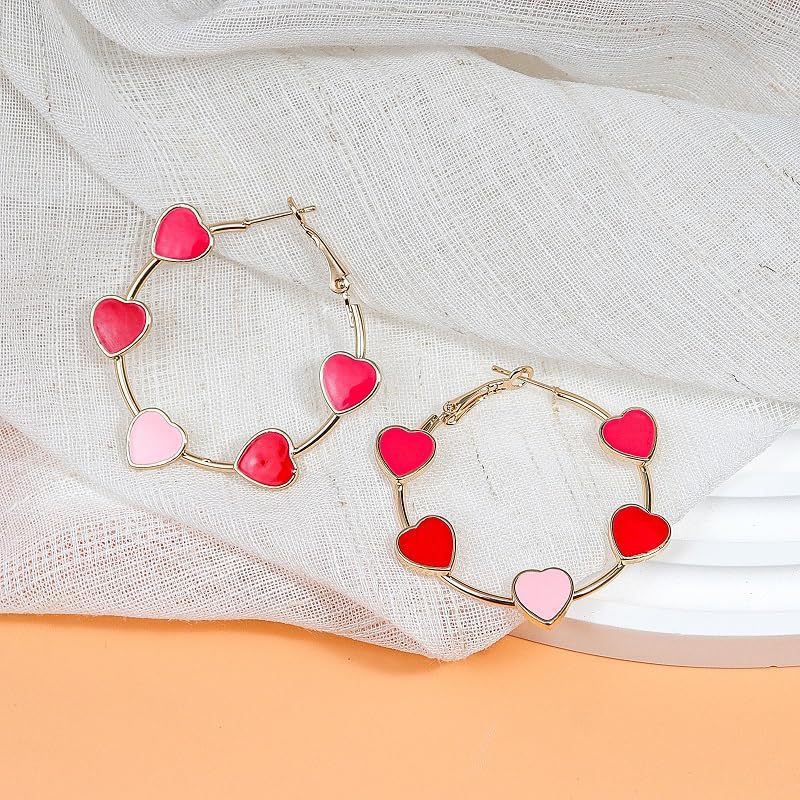 Flag Star Shape Hoop Earrings — earrings, view 2