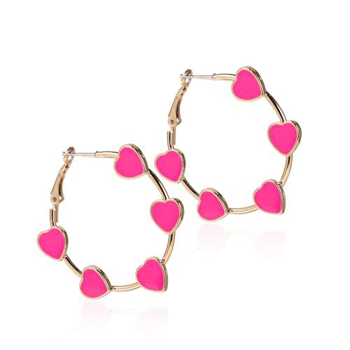 Flag Star Shape Hoop Earrings — earrings, view 3
