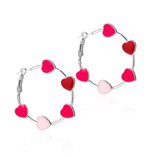 Flag Star Shape Hoop Earrings — earrings, view 4