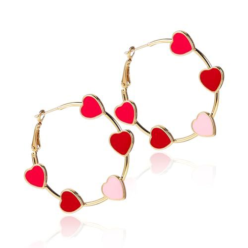 Flag Star Shape Hoop Earrings — earrings, view 5