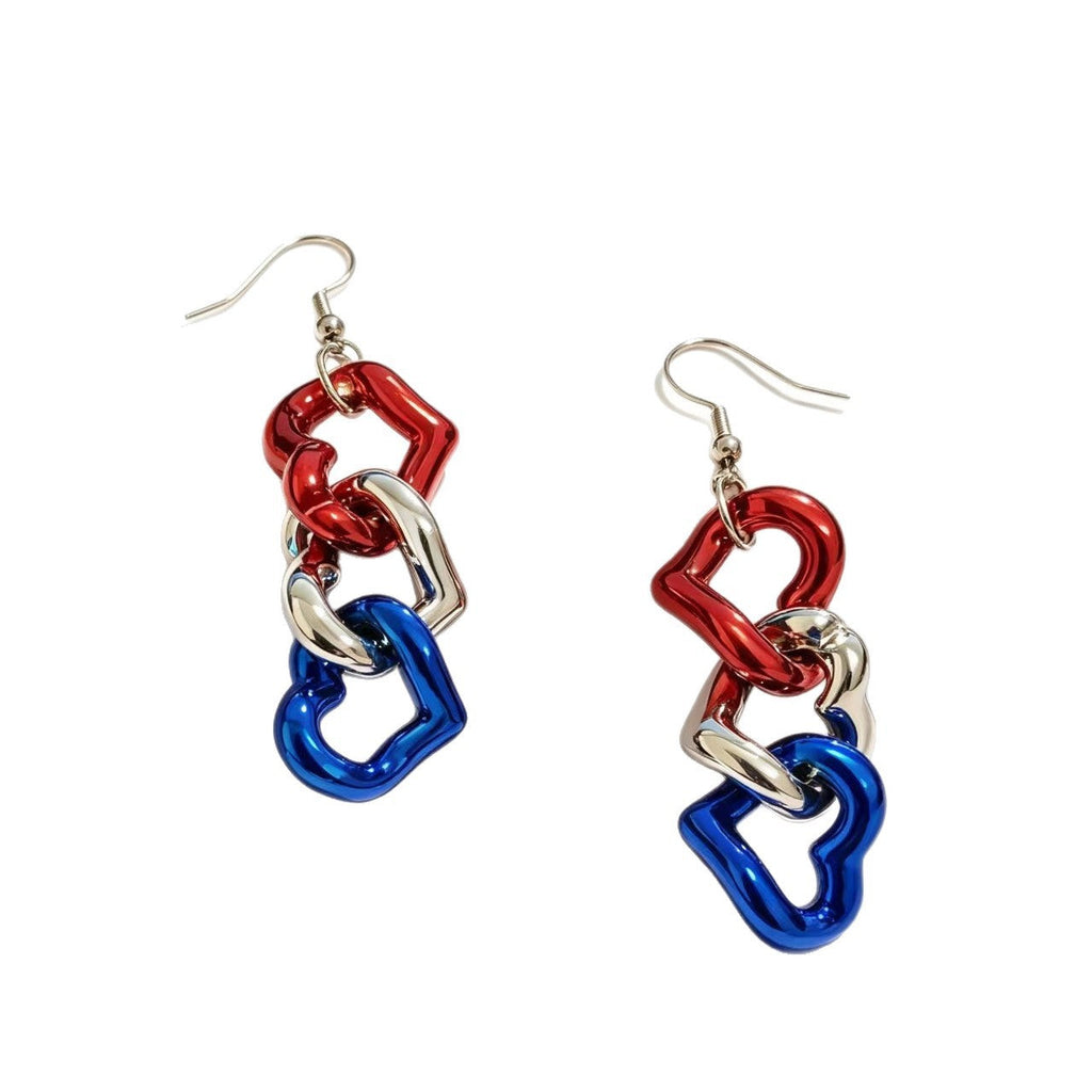 Butterfly Pendant Rhinestone Hook Earrings — earrings, view 3