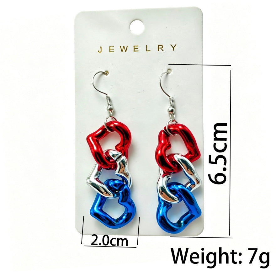 Butterfly Pendant Rhinestone Hook Earrings — earrings, view 8