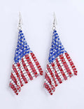 Sequin Flag Pendant Hook Earrings — earrings