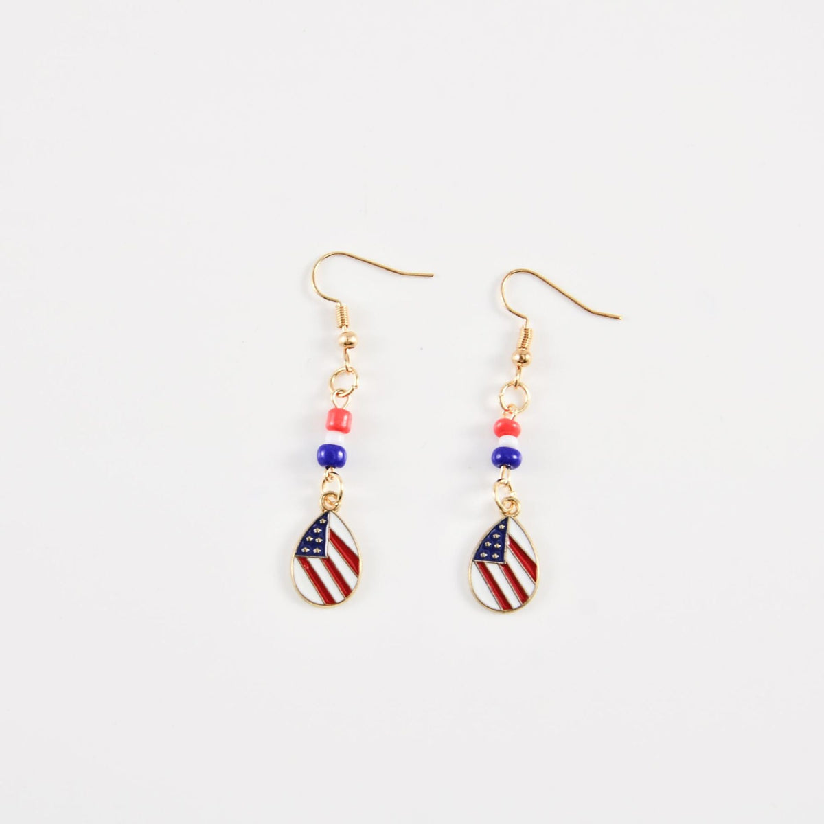 USA Flag Boot Pendant Earrings — earrings, view 6