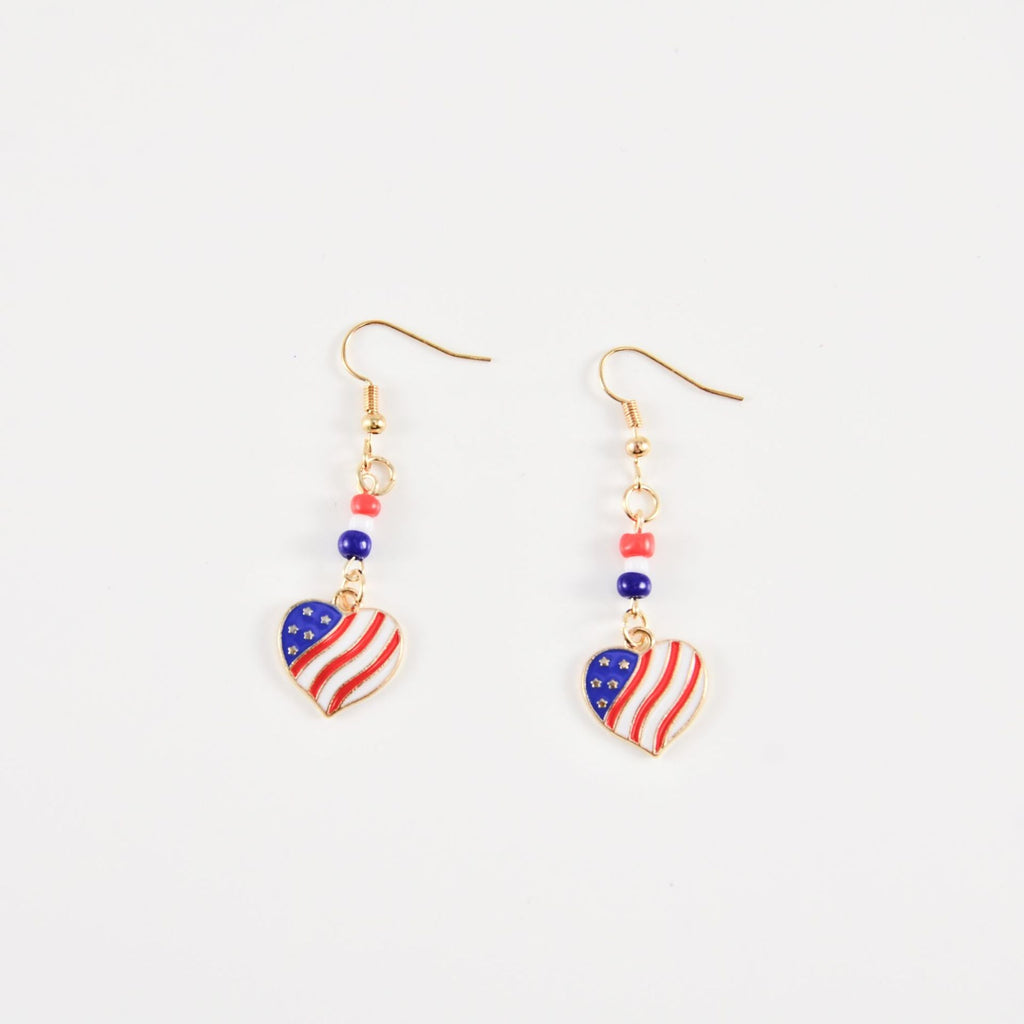 USA Flag Boot Pendant Earrings — earrings, view 7