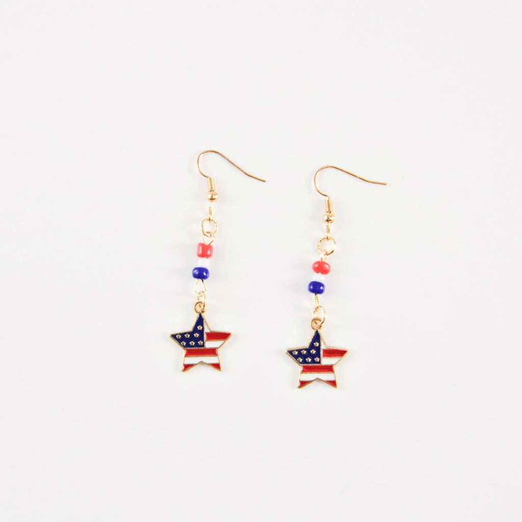 USA Flag Boot Pendant Earrings — earrings, view 8