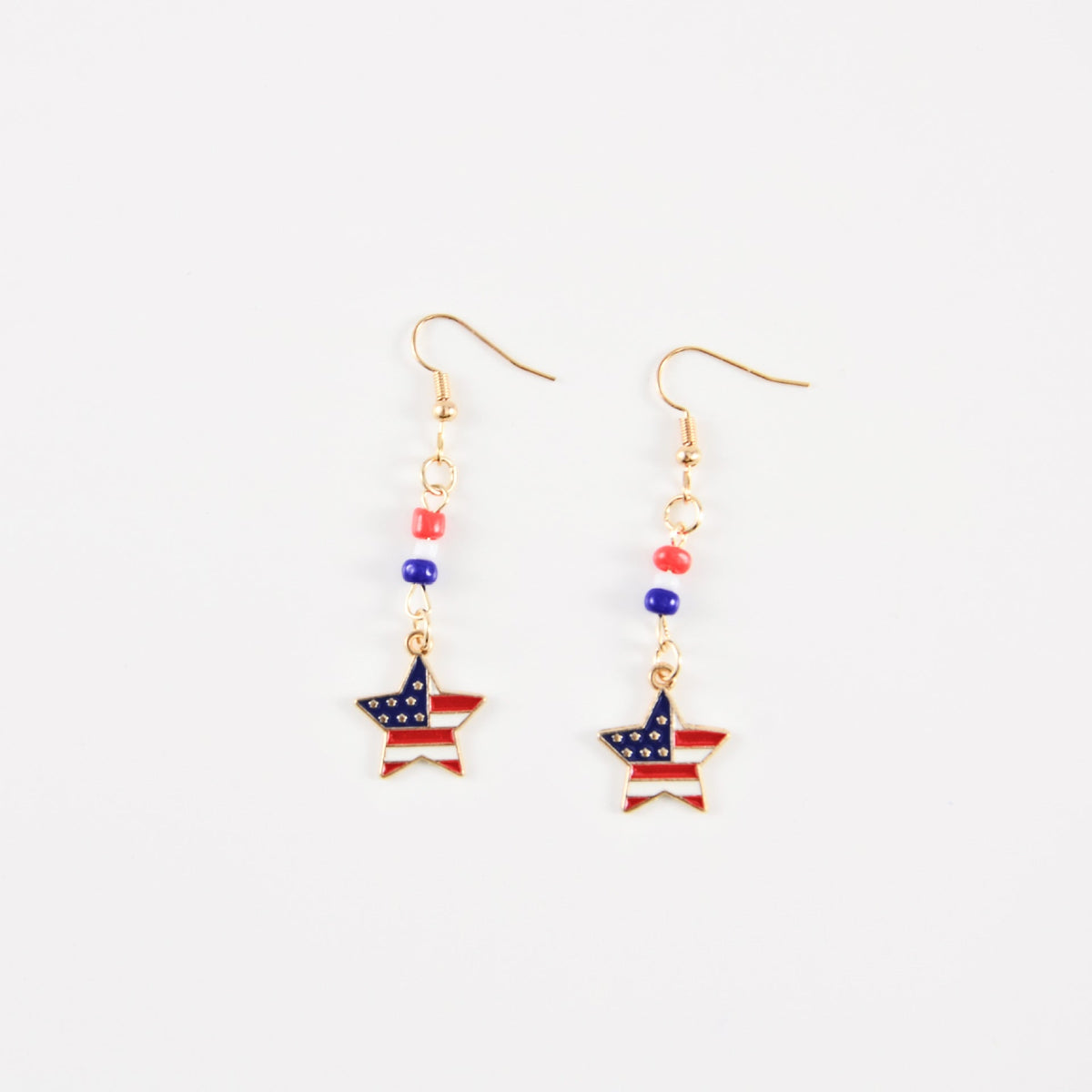 USA Flag Boot Pendant Earrings — earrings, view 8