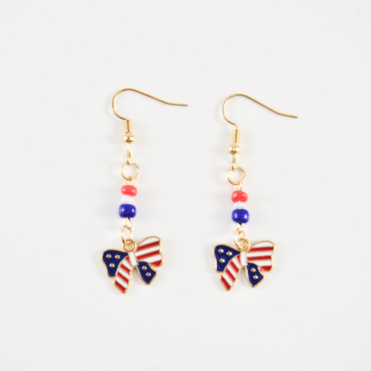 USA Flag Boot Pendant Earrings — earrings, view 10