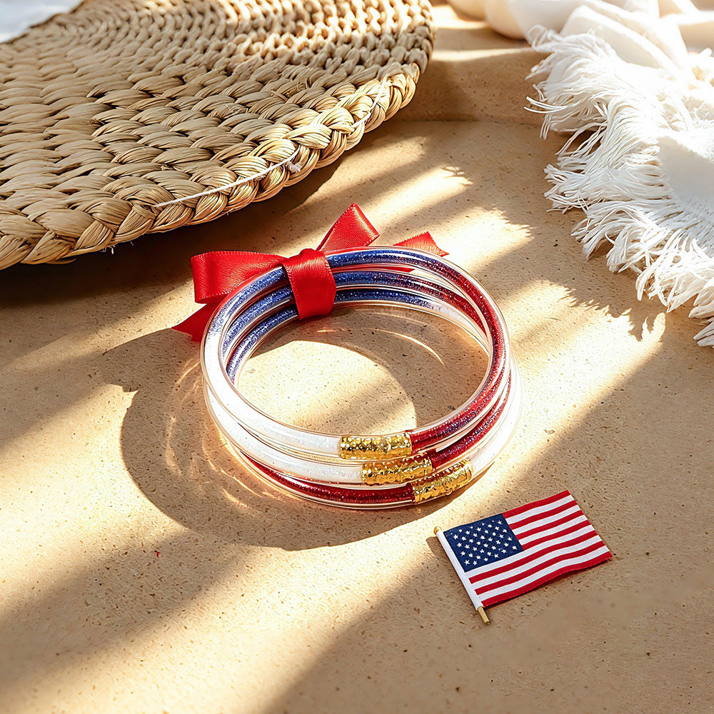 Star Pendant Flag Earrings — earrings, view 4