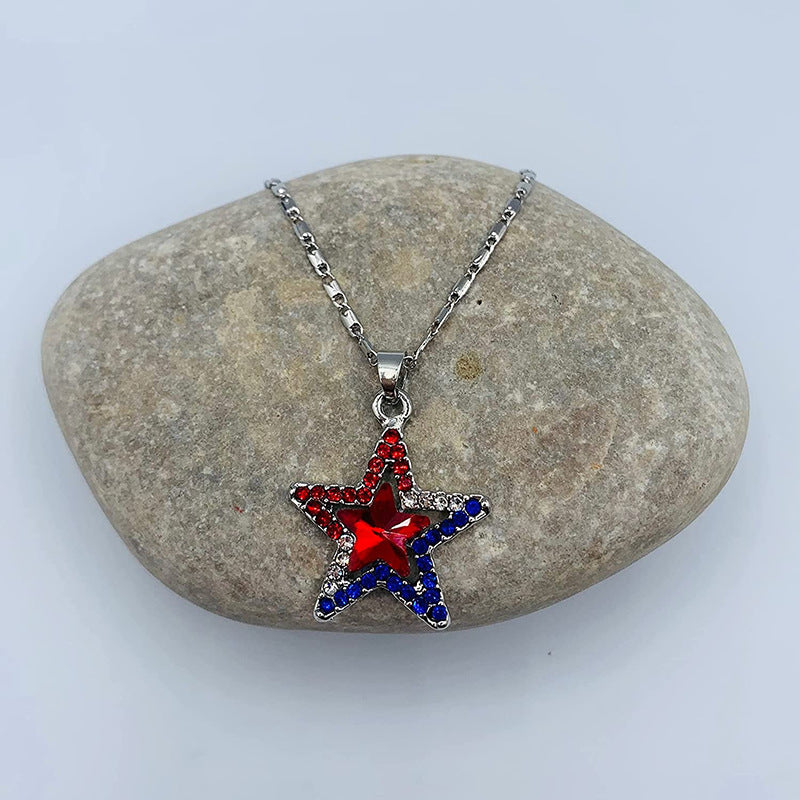 Hollow Zirconia Pendant Necklace — necklace, view 3