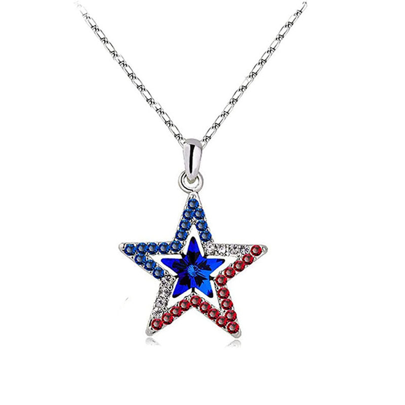 Hollow Zirconia Pendant Necklace — necklace, view 4