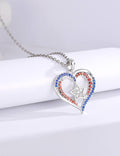 Rhinestone Star Heart Choker — silver necklace