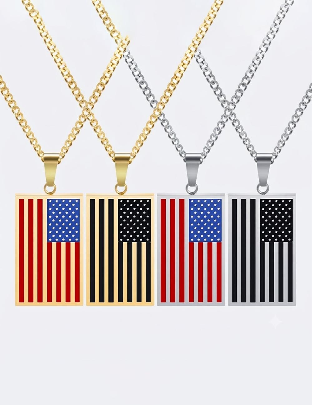 Flag Pattern Geometric Choker — necklace