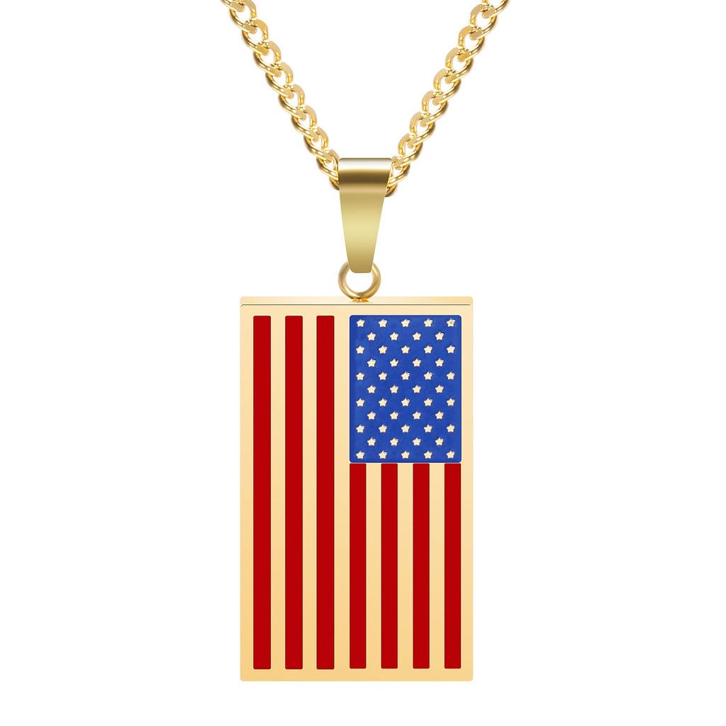 Flag Pattern Geometric Choker — necklace, view 3
