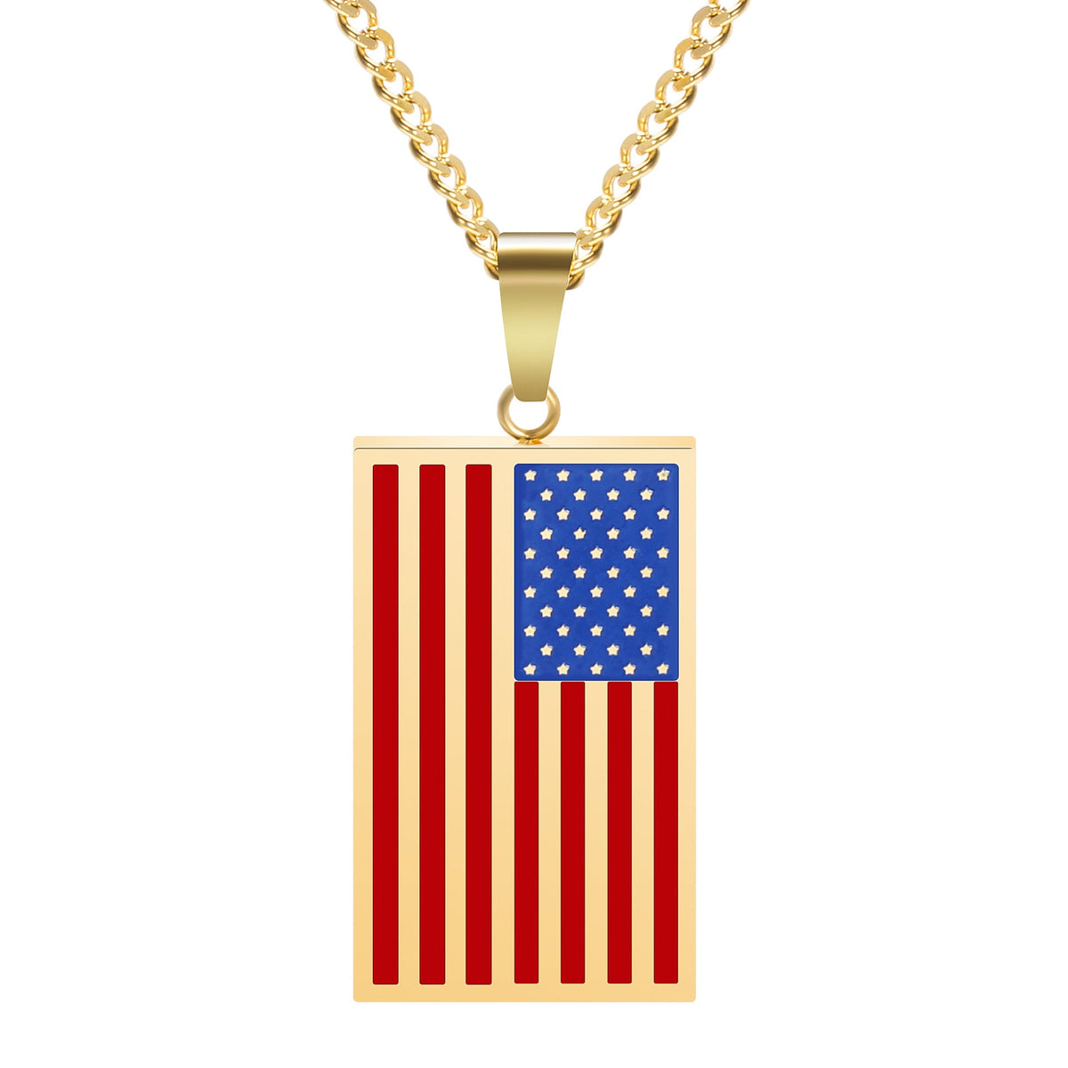 Flag Pattern Geometric Choker — necklace, view 3