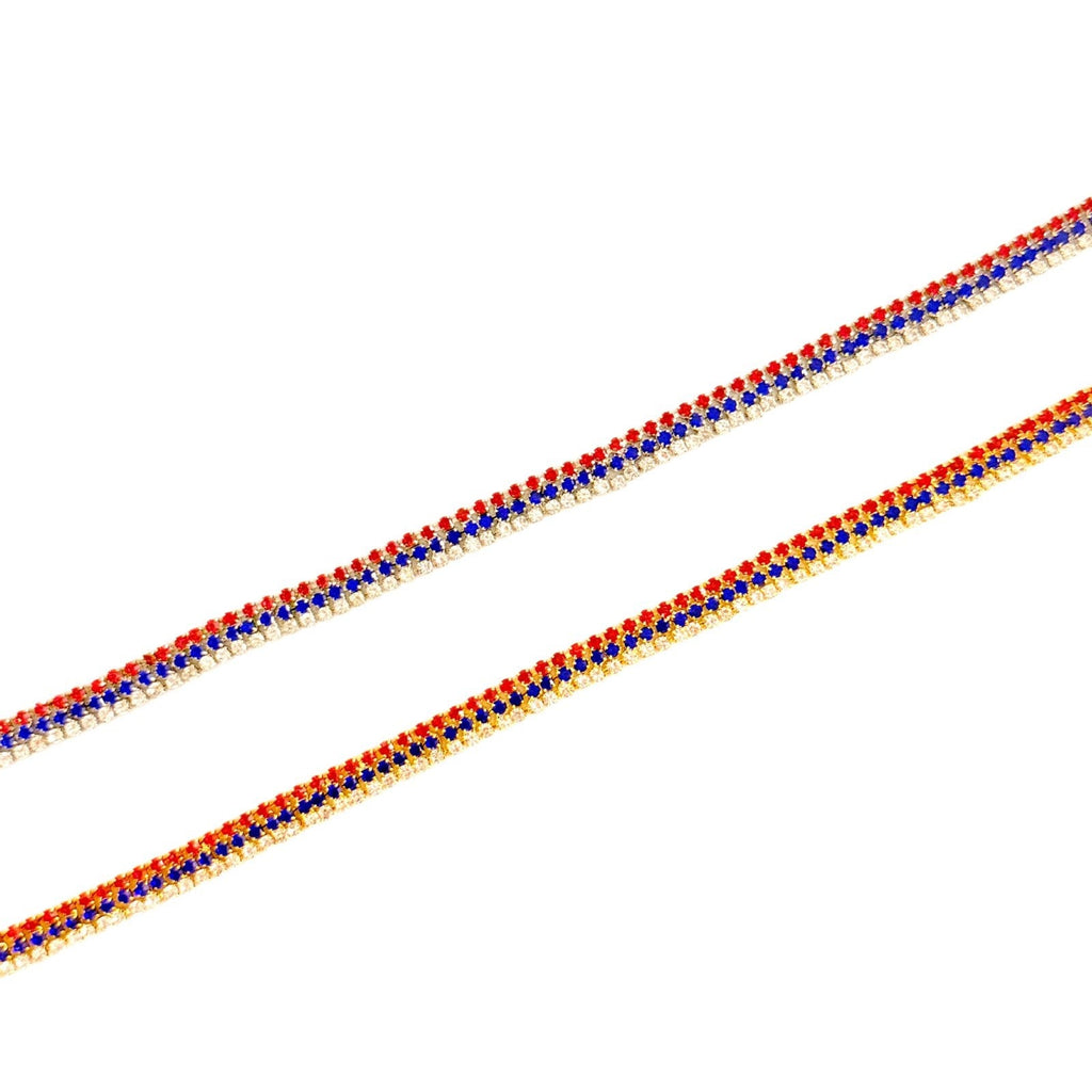 USA Flag Sparkling Choker Necklace — necklace, view 5