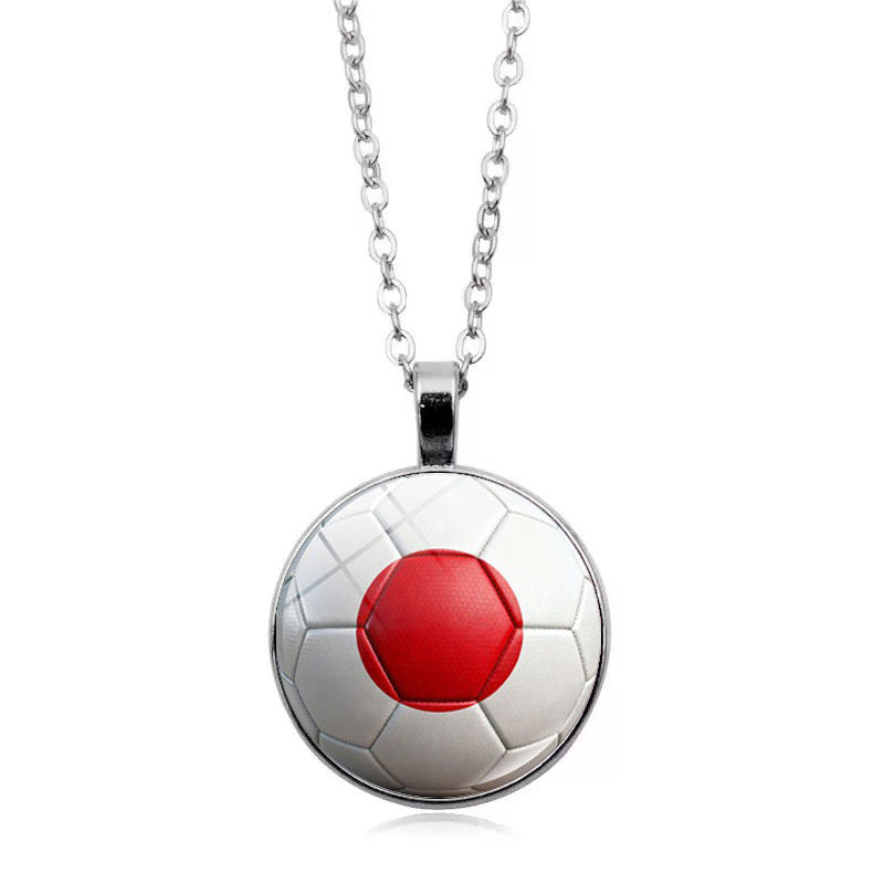 Flag Football Pendant Necklace — necklace, view 15