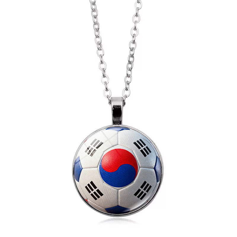 Flag Football Pendant Necklace — necklace, view 16