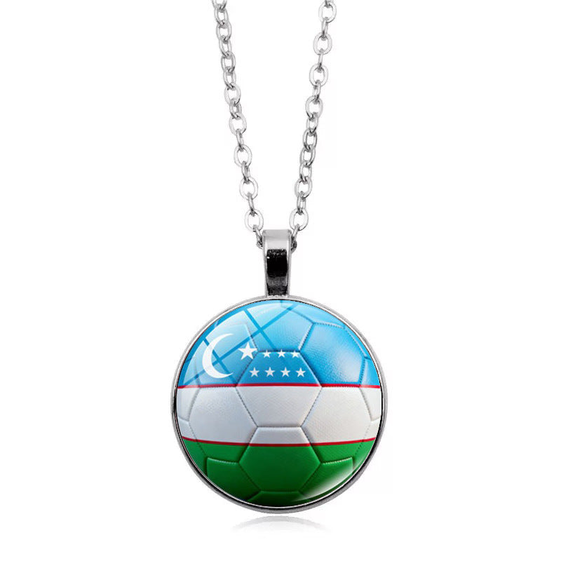 Flag Football Pendant Necklace — necklace, view 20
