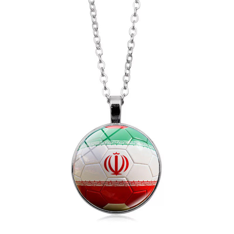 Flag Football Pendant Necklace — necklace, view 21
