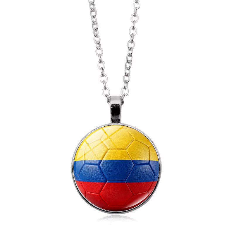 Flag Football Pendant Necklace — necklace, view 23