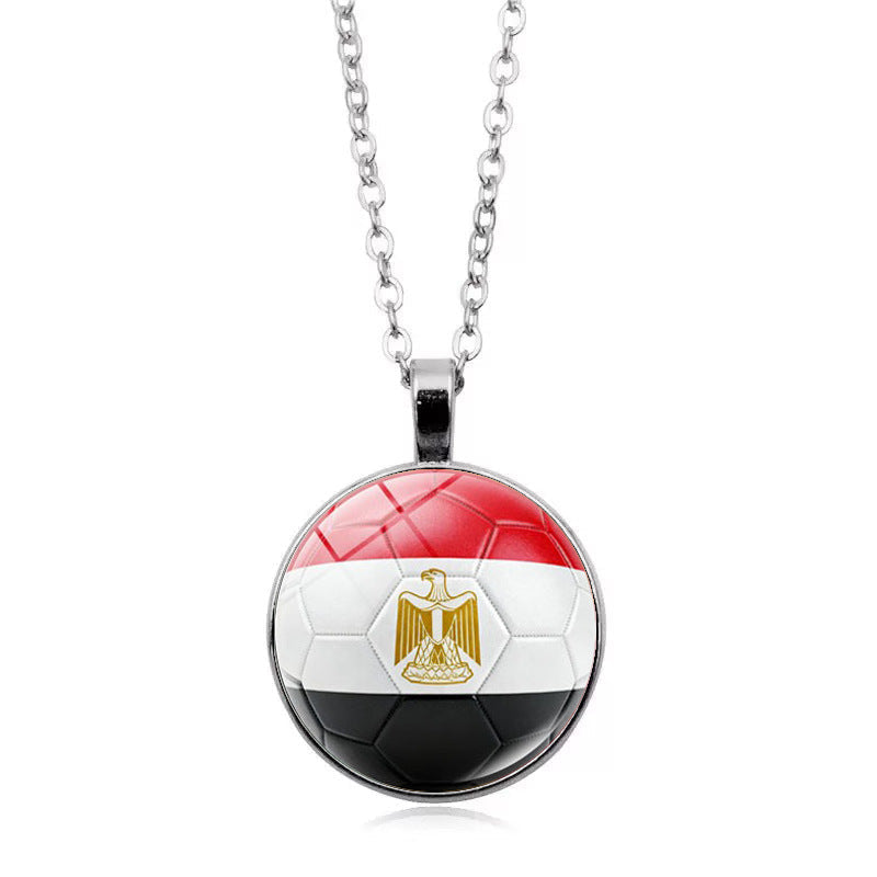 Flag Football Pendant Necklace — necklace, view 25