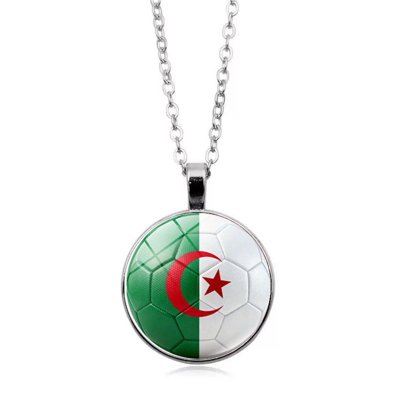 Flag Football Pendant Necklace — necklace, view 26