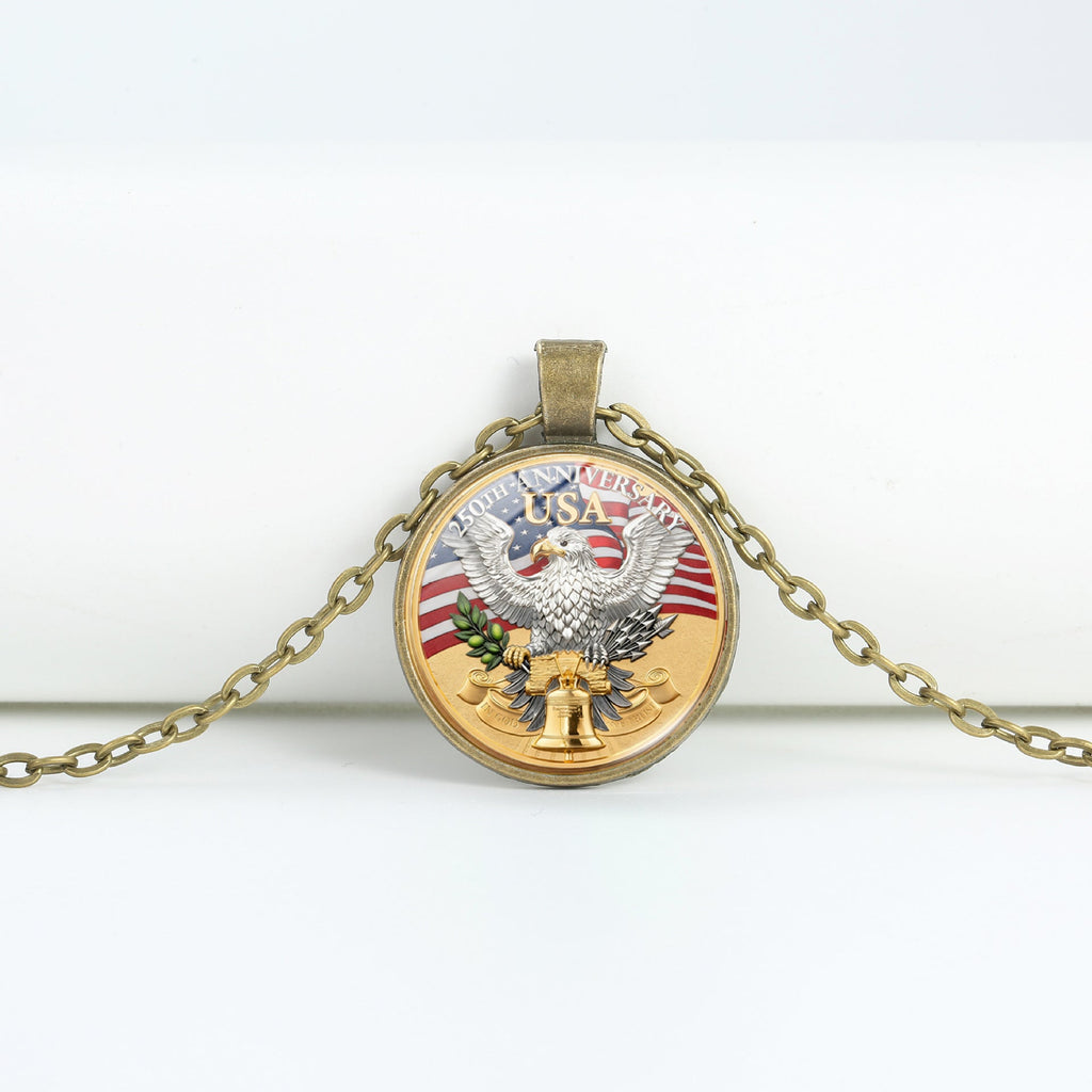 Round Flag Pattern Choker — copper necklace, view 12