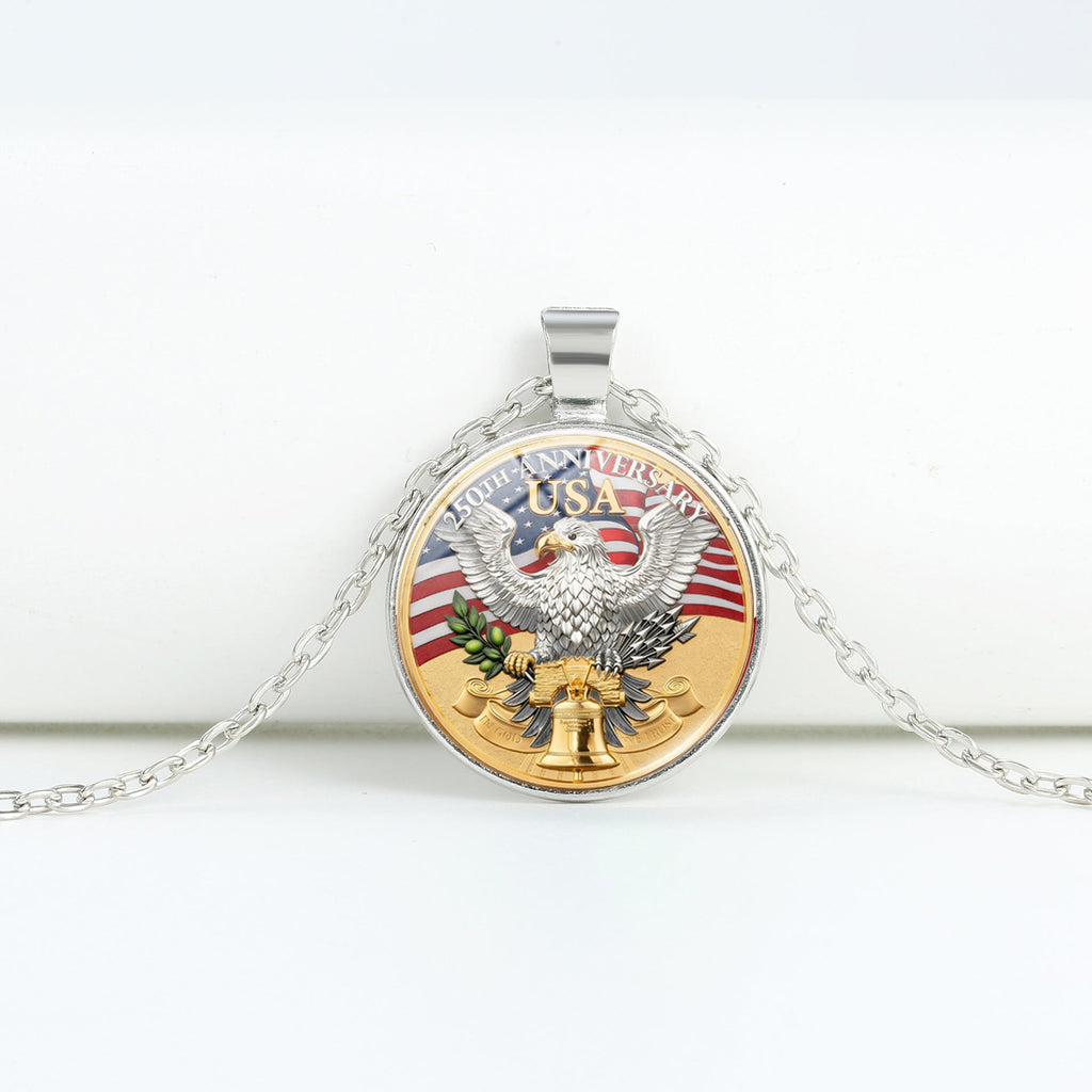 Round Flag Pattern Choker — copper necklace, view 13