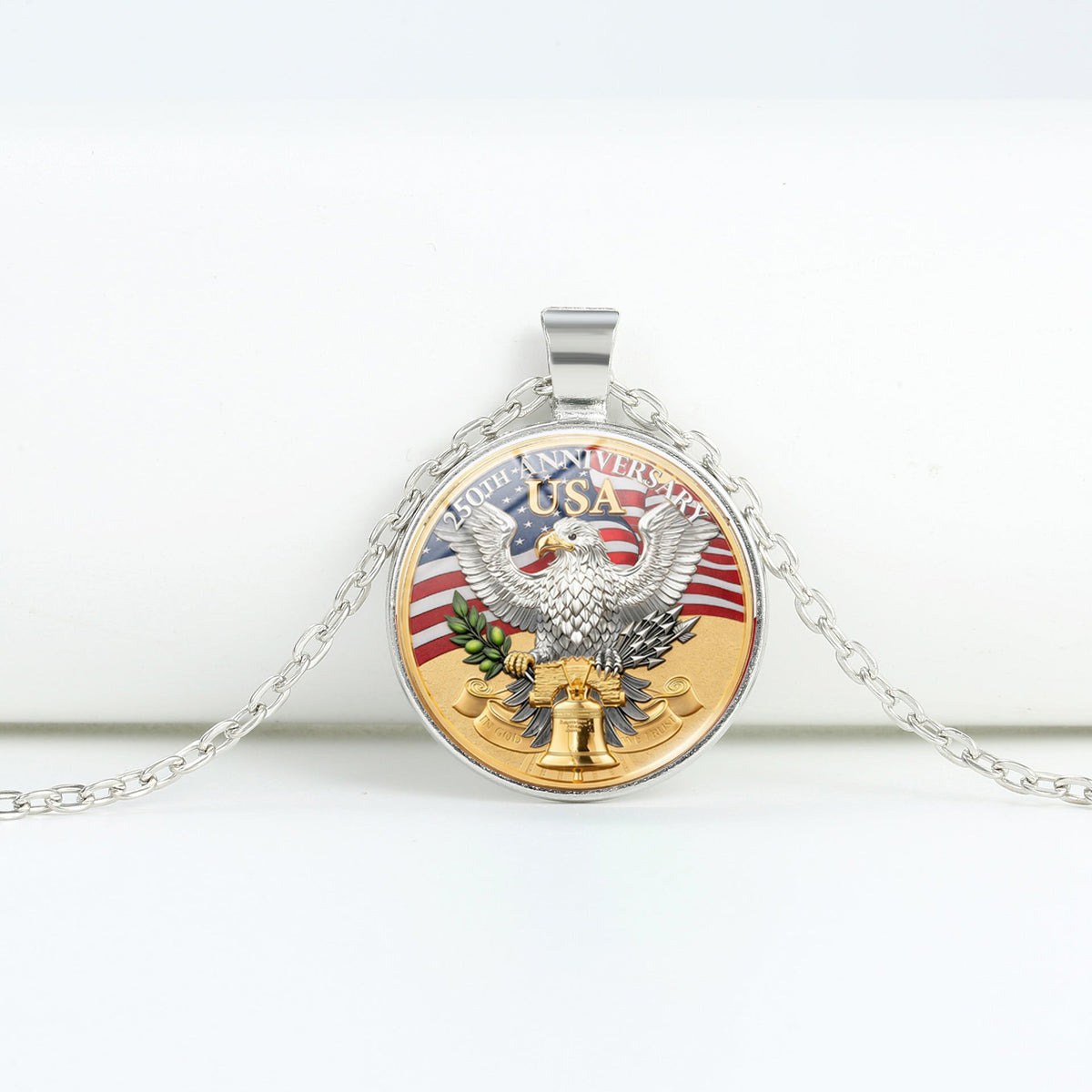 Round Flag Pattern Choker — copper necklace, view 13