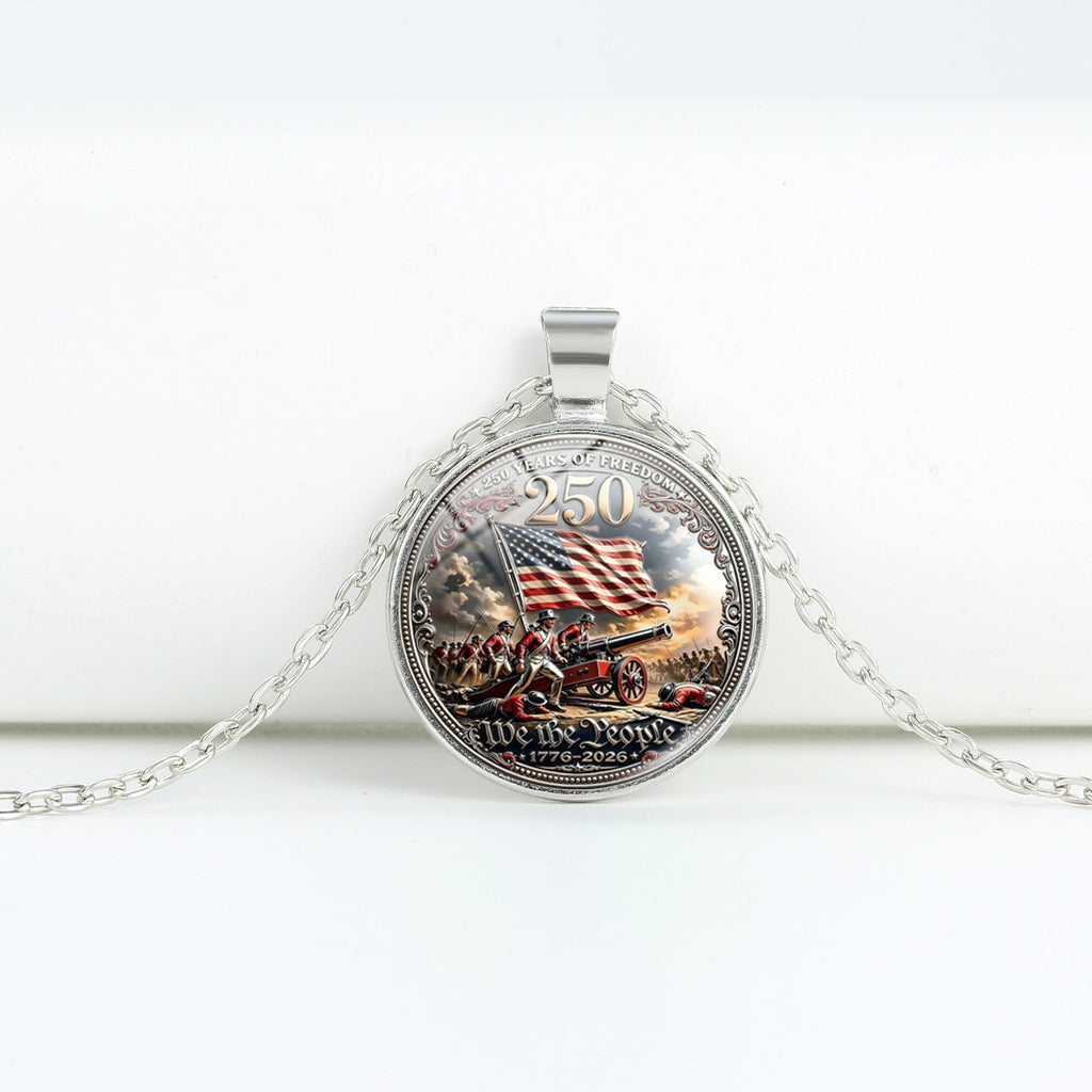 Round Flag Pattern Choker — copper necklace, view 15