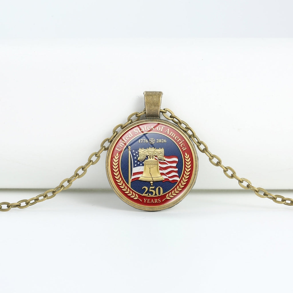 Round Flag Pattern Choker — copper necklace, view 16