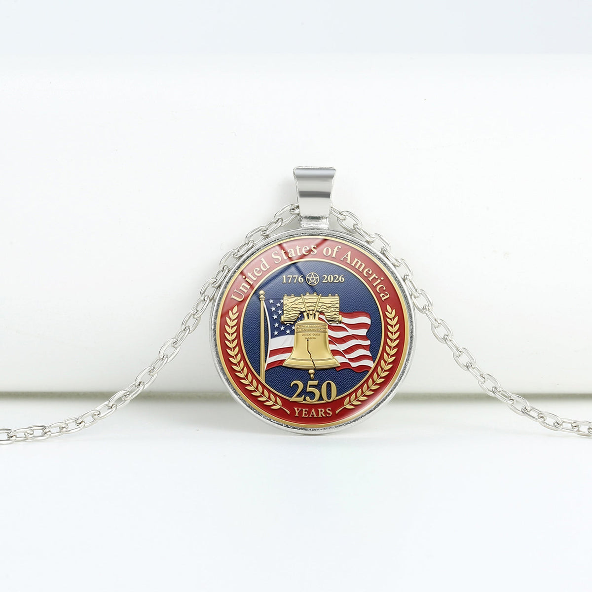 Round Flag Pattern Choker — copper necklace, view 17