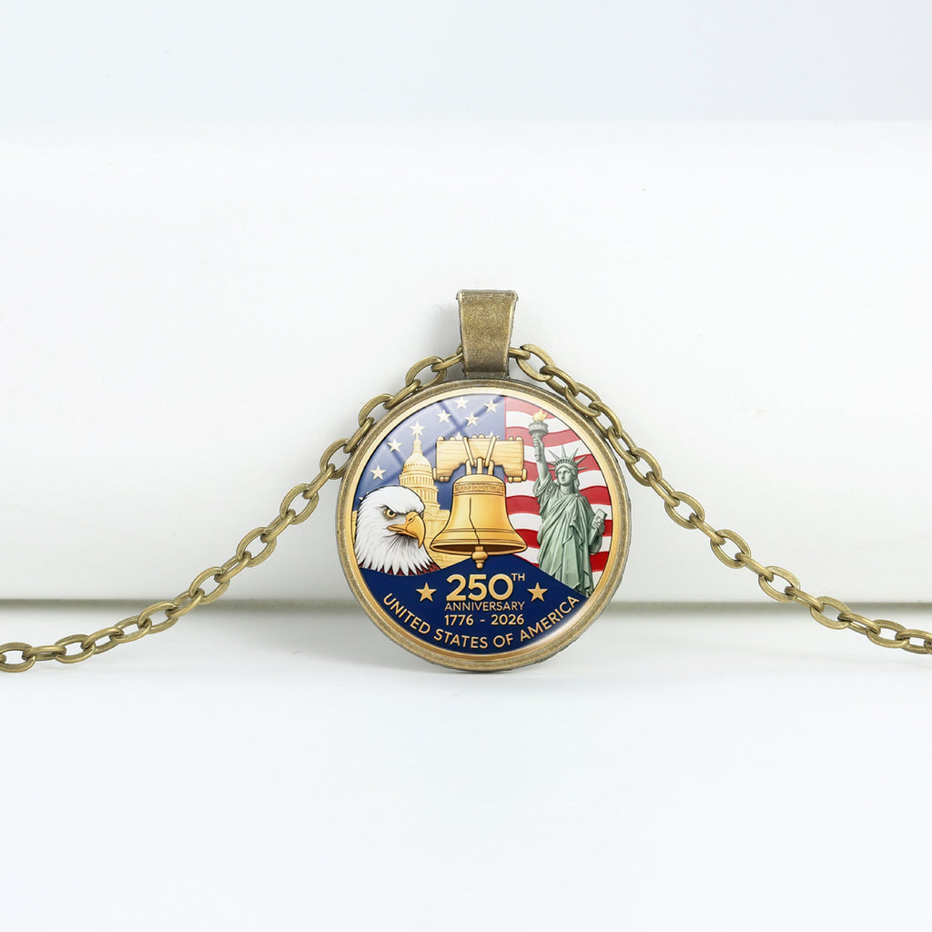 Round Flag Pattern Choker — copper necklace, view 18