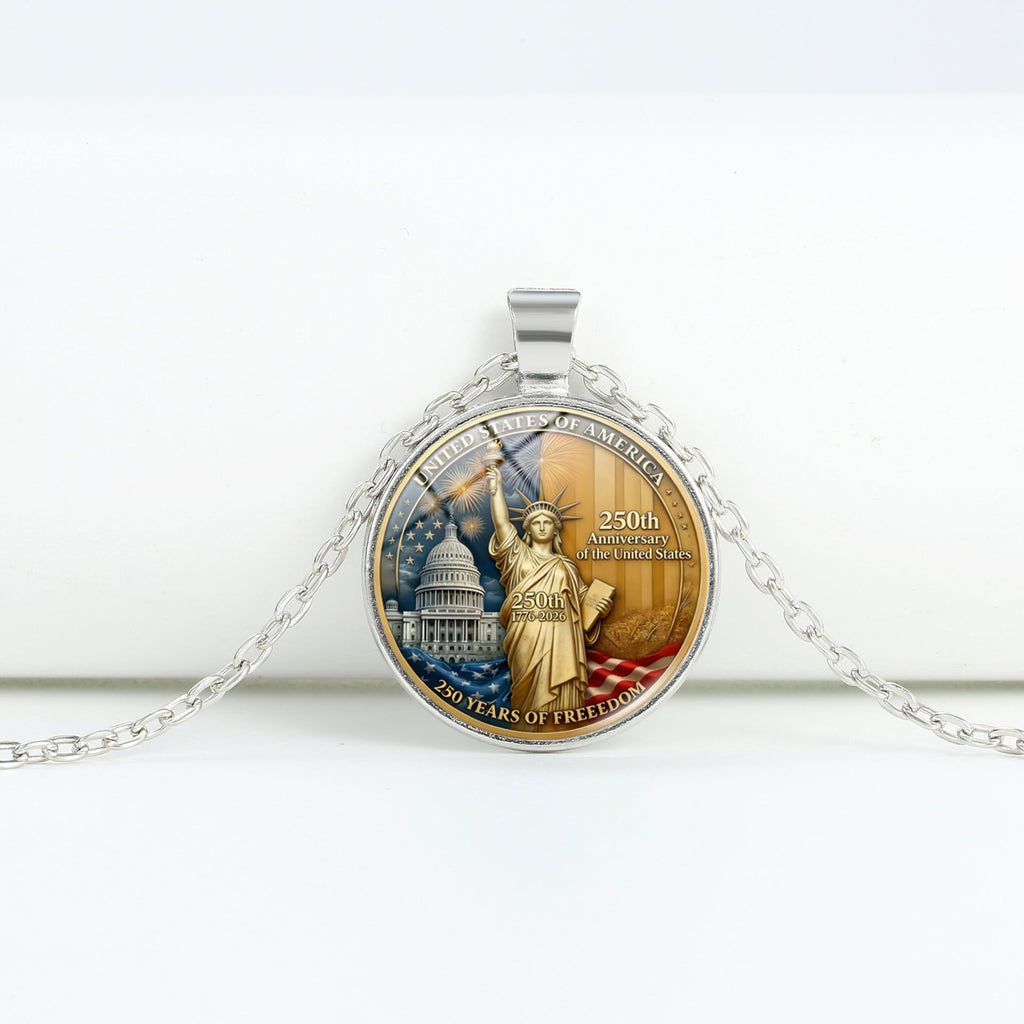 Round Flag Pattern Choker — copper necklace, view 21