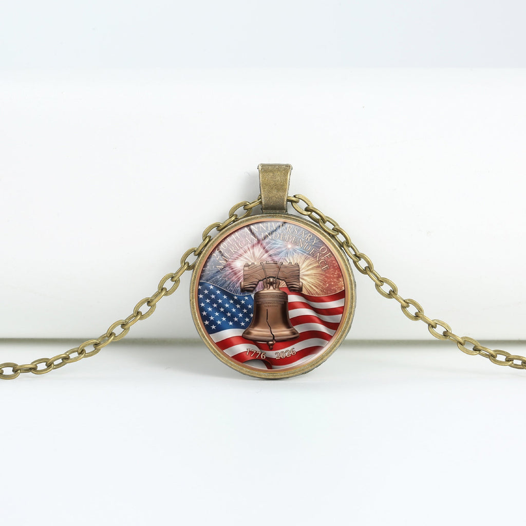 Round Flag Pattern Choker — copper necklace, view 22