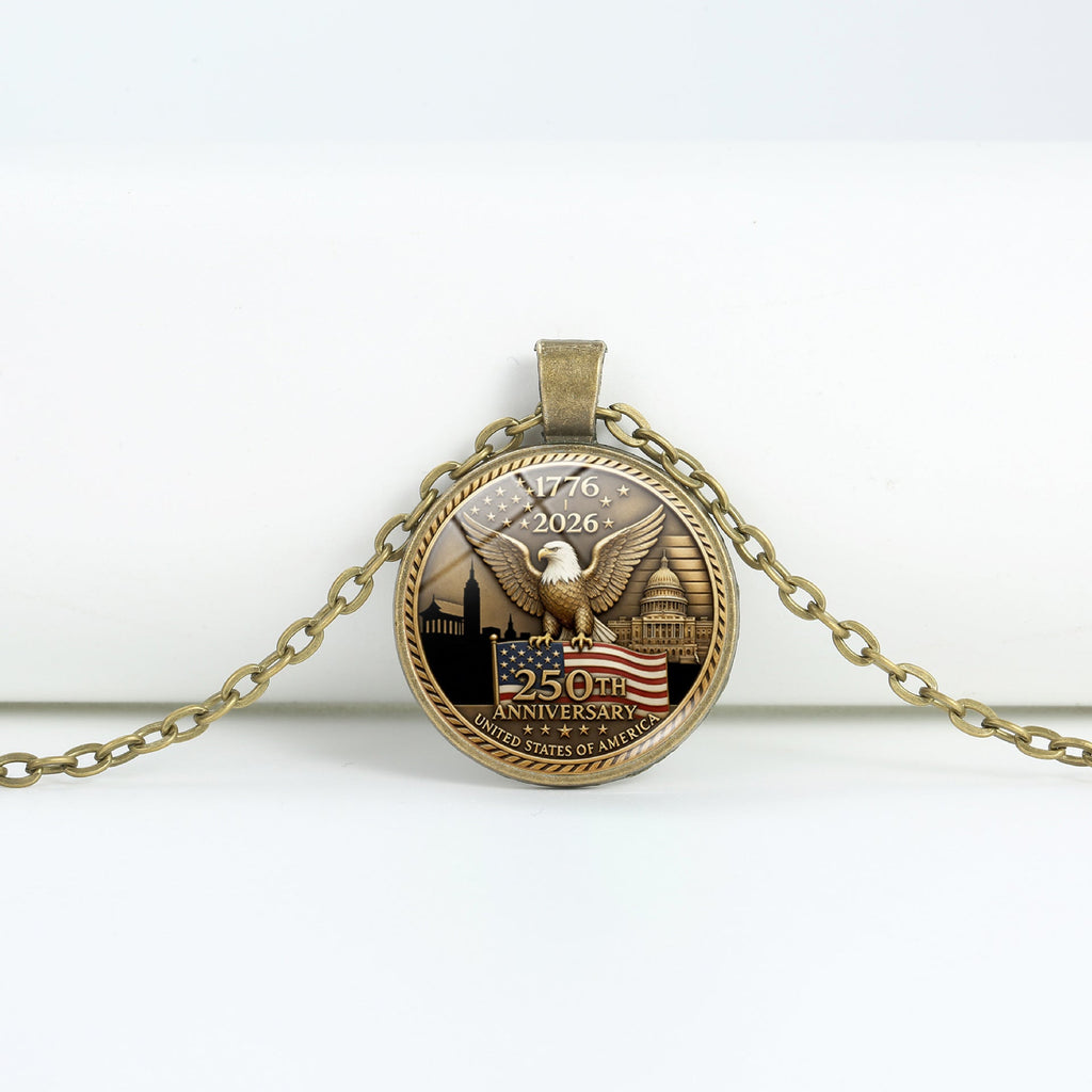 Round Flag Pattern Choker — copper necklace, view 24
