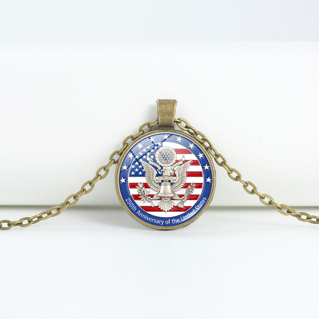 Round Flag Pattern Choker — copper necklace, view 26