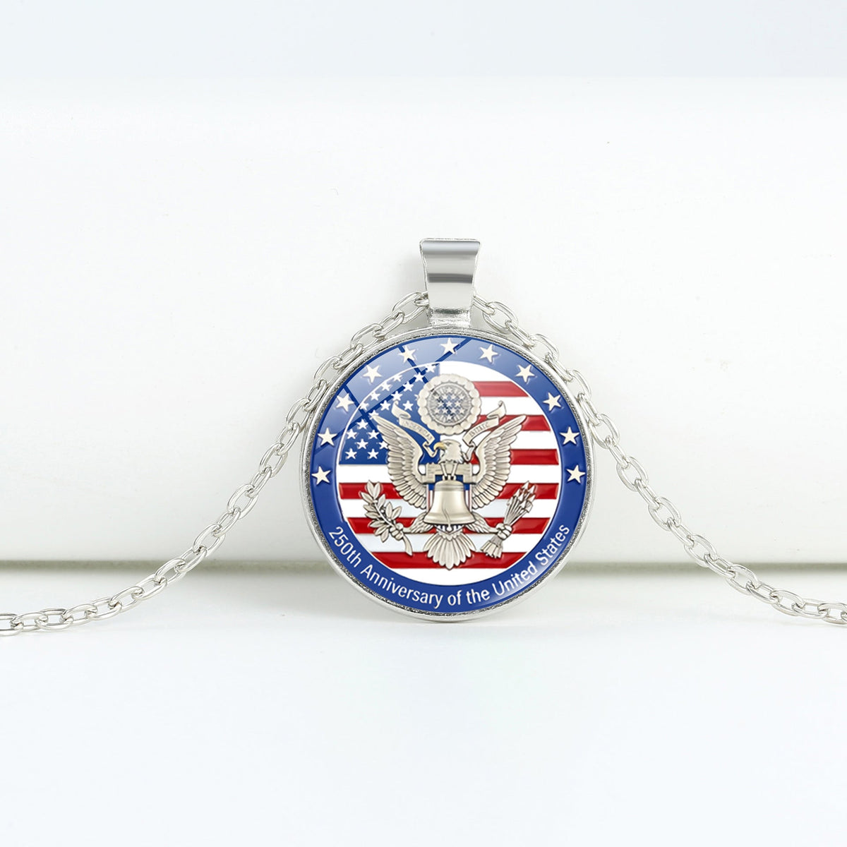 Round Flag Pattern Choker — copper necklace, view 27