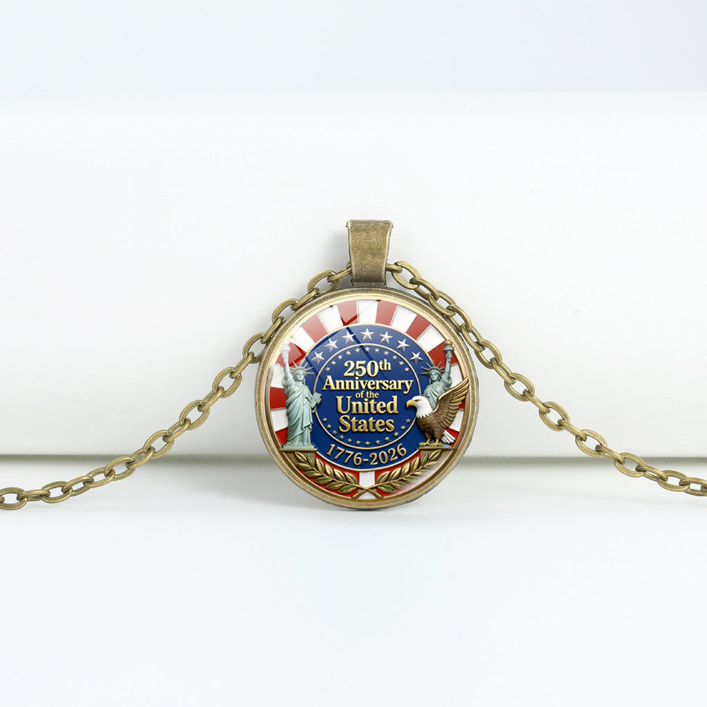 Round Flag Pattern Choker — copper necklace, view 28
