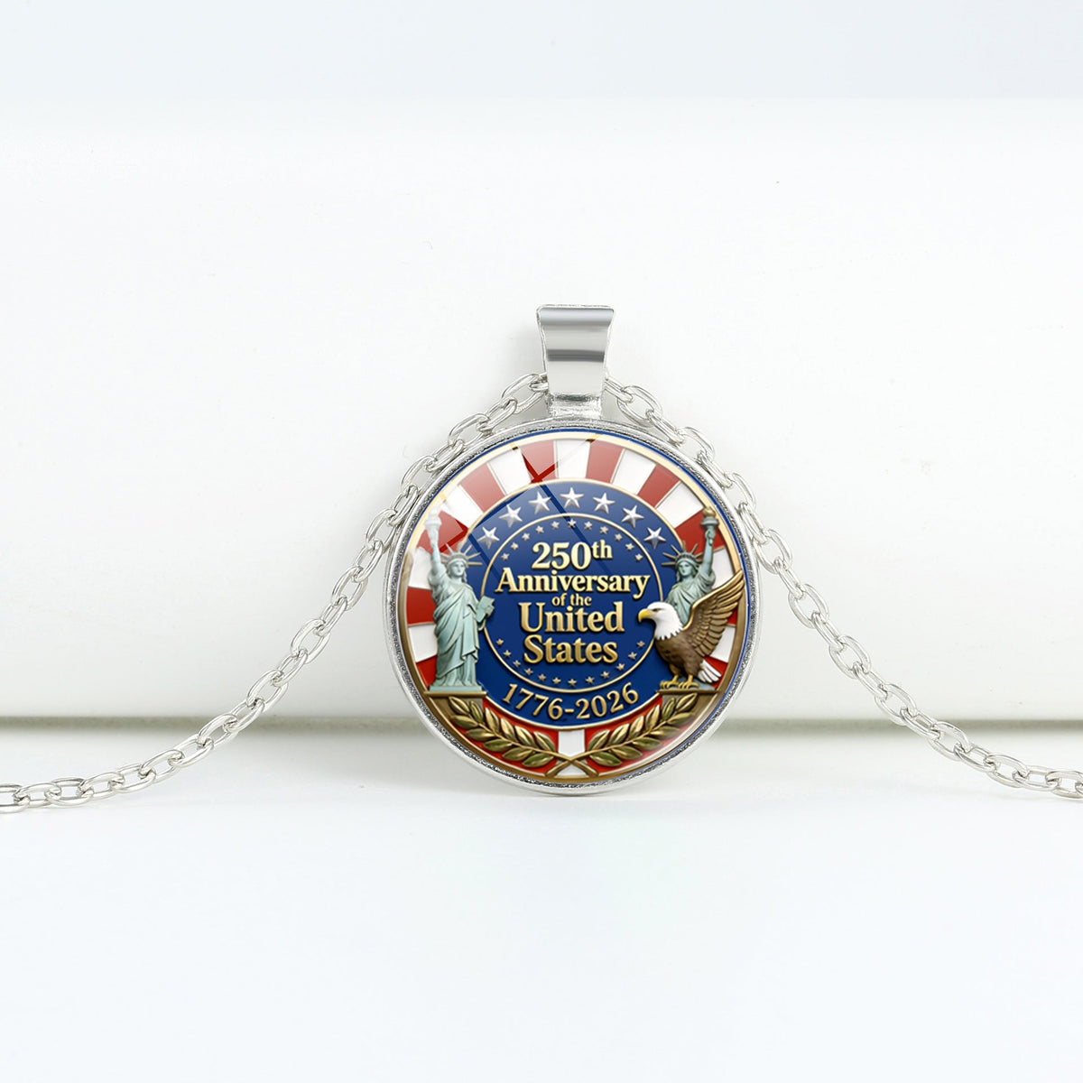 Round Flag Pattern Choker — copper necklace, view 29