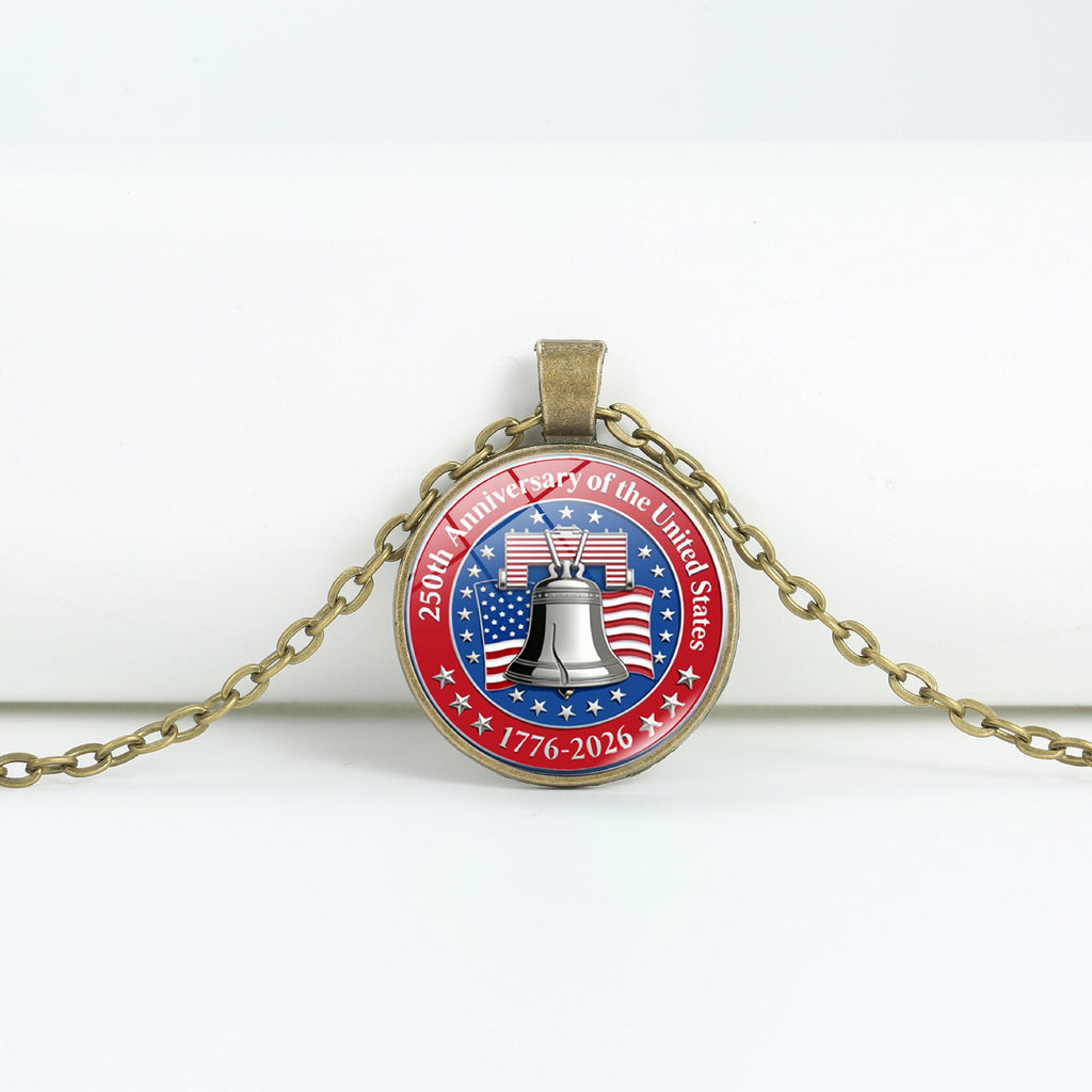 Round Flag Pattern Choker — copper necklace, view 32