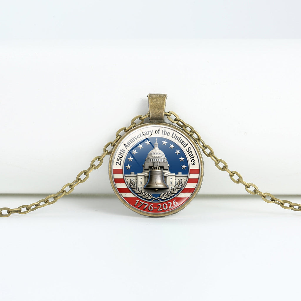 Round Flag Pattern Choker — copper necklace, view 34